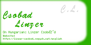 csobad linzer business card